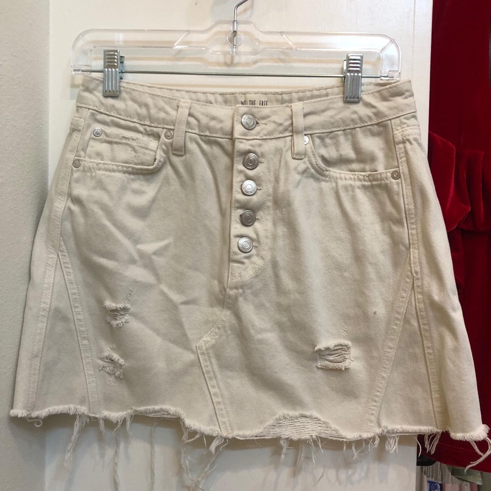 Cream Free People skirt